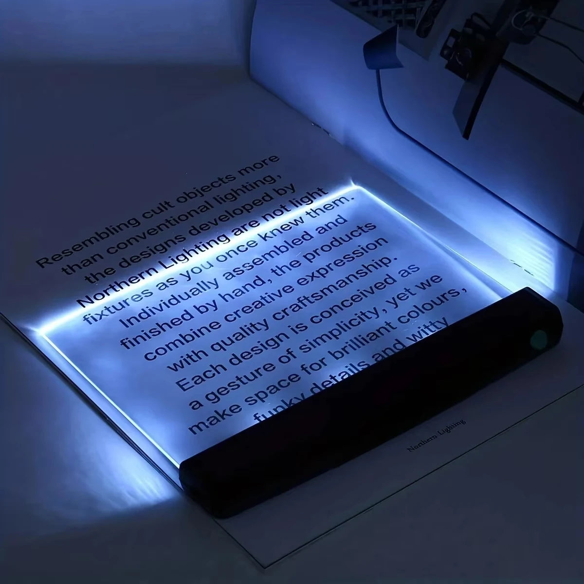 Flat Night Vision Reading Lamp Battery Powered Lights Portable Book Light for Reading Led Panel Night Led Reading Bedside Panel