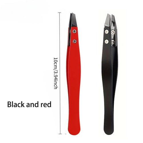 Zirconia ceramic tweezers – stainless steel tip 