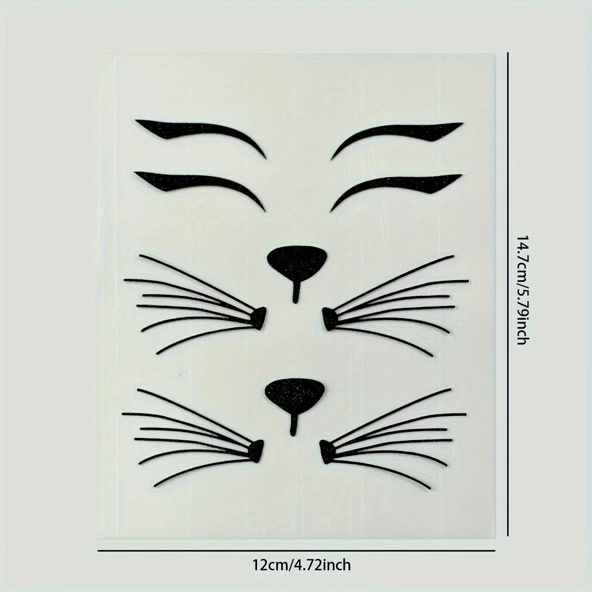 Schwarz Pink Katzen Gesicht Sticker Halloween Make up