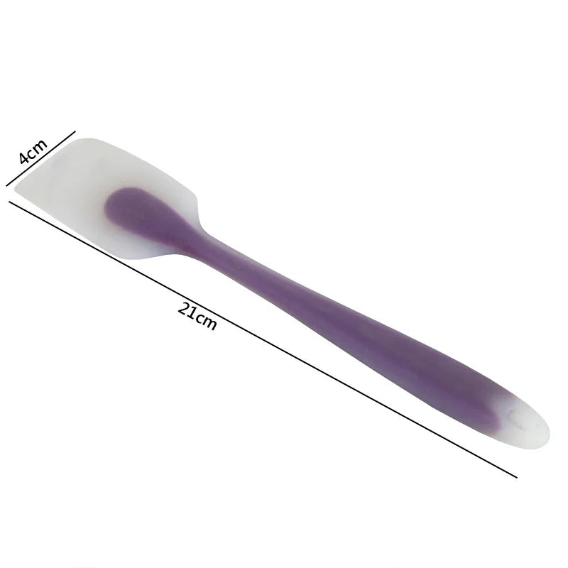 Heat-resistant silicone kitchen spatula with handle