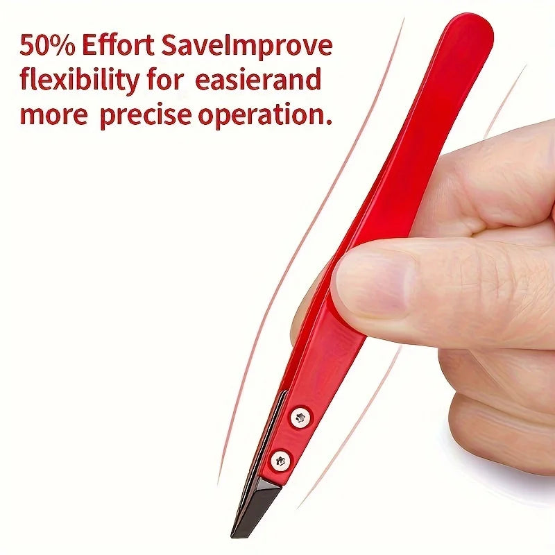 Zirconia ceramic tweezers – stainless steel tip 