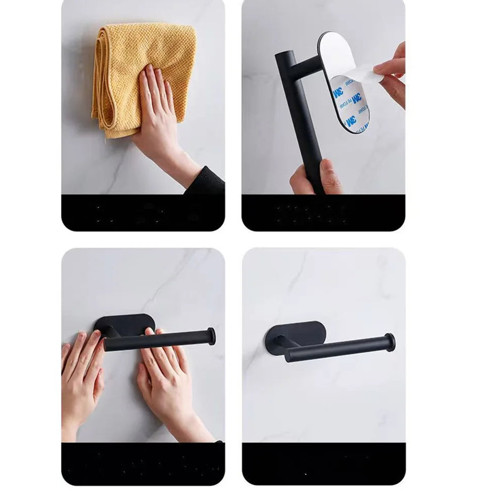 Selbstklebender Toilettenpapierhalter aus Edelstahl