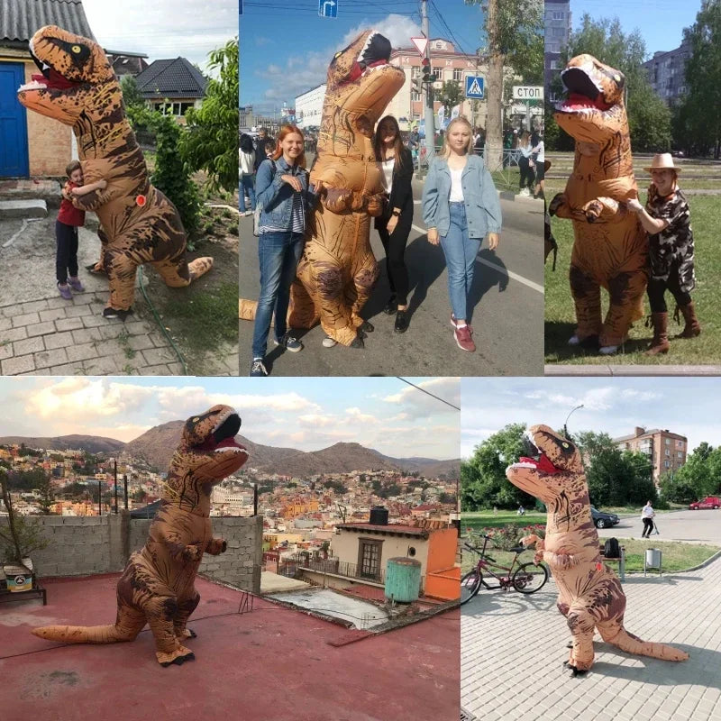 Aufblasbares T Rex Dinosaurier Kostüm für Erwachsene