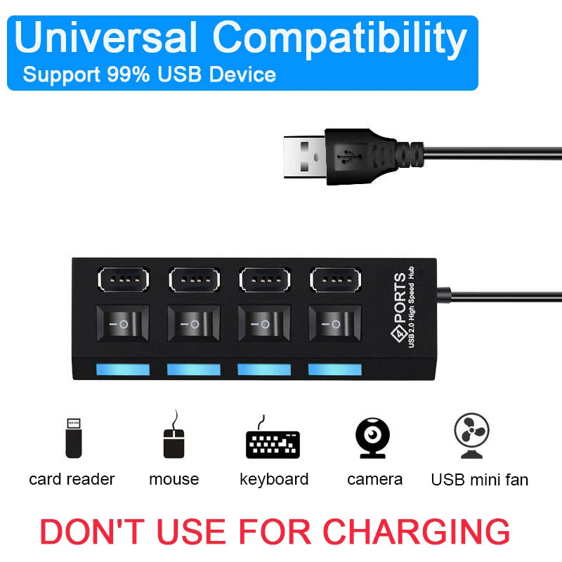 USB-2.0-Hub mit 4 oder 7 Ports