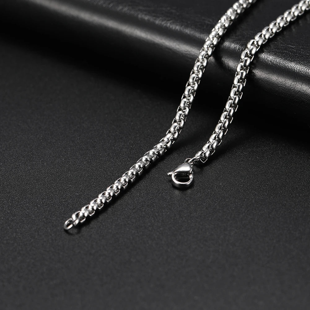 3Mm-10Mm Cuban Chain Stainless Steel Necklaces for Men Male Chains Figaro Box Chain Choker Punk Jewelry 45Cm 50Cm 60Cm
