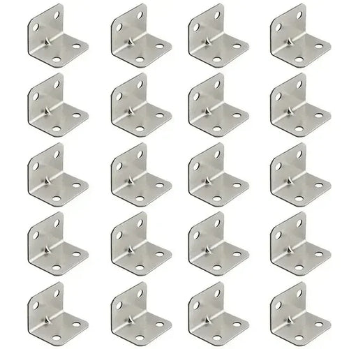 Steel L-angle connectors, 20 pieces