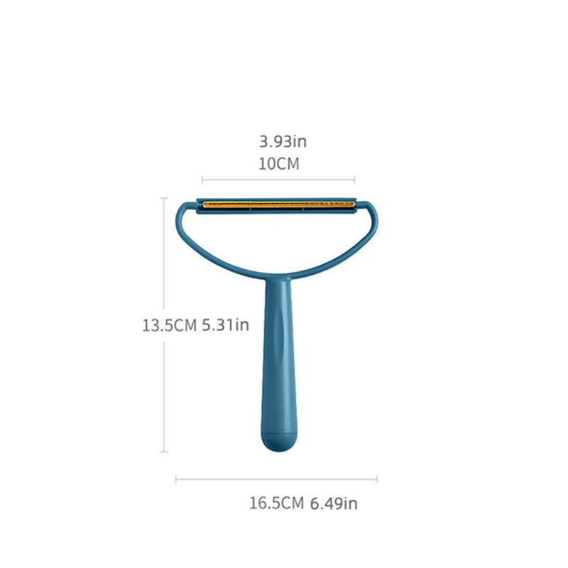 Double-sided lint and hair remover 