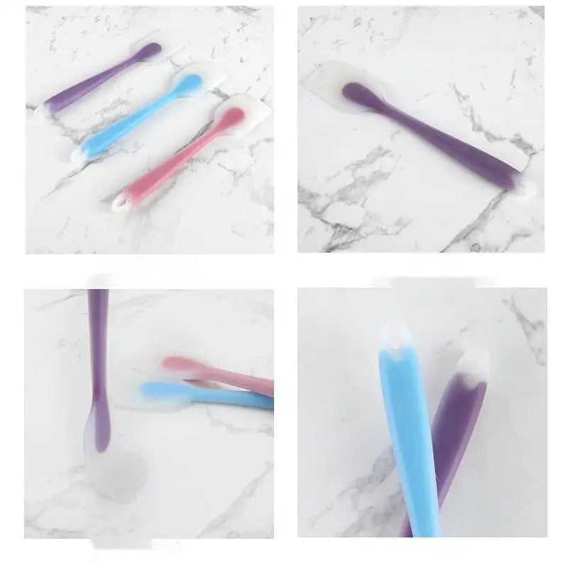 Heat-resistant silicone kitchen spatula with handle