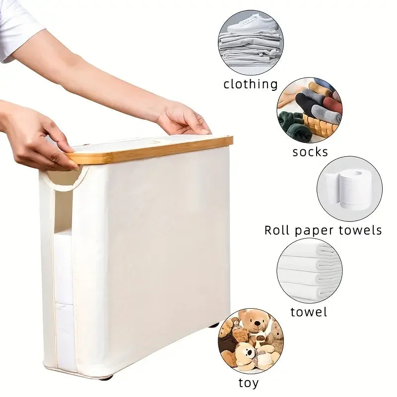 Large storage basket for toilet paper (up to 12 rolls) 