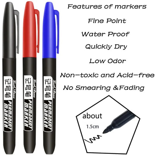 Permanent Marker Set – 6 pieces