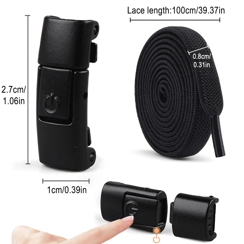 Shoelaces with metal clasp 