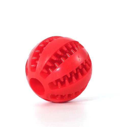 Natural rubber dog toy ball for dental care 