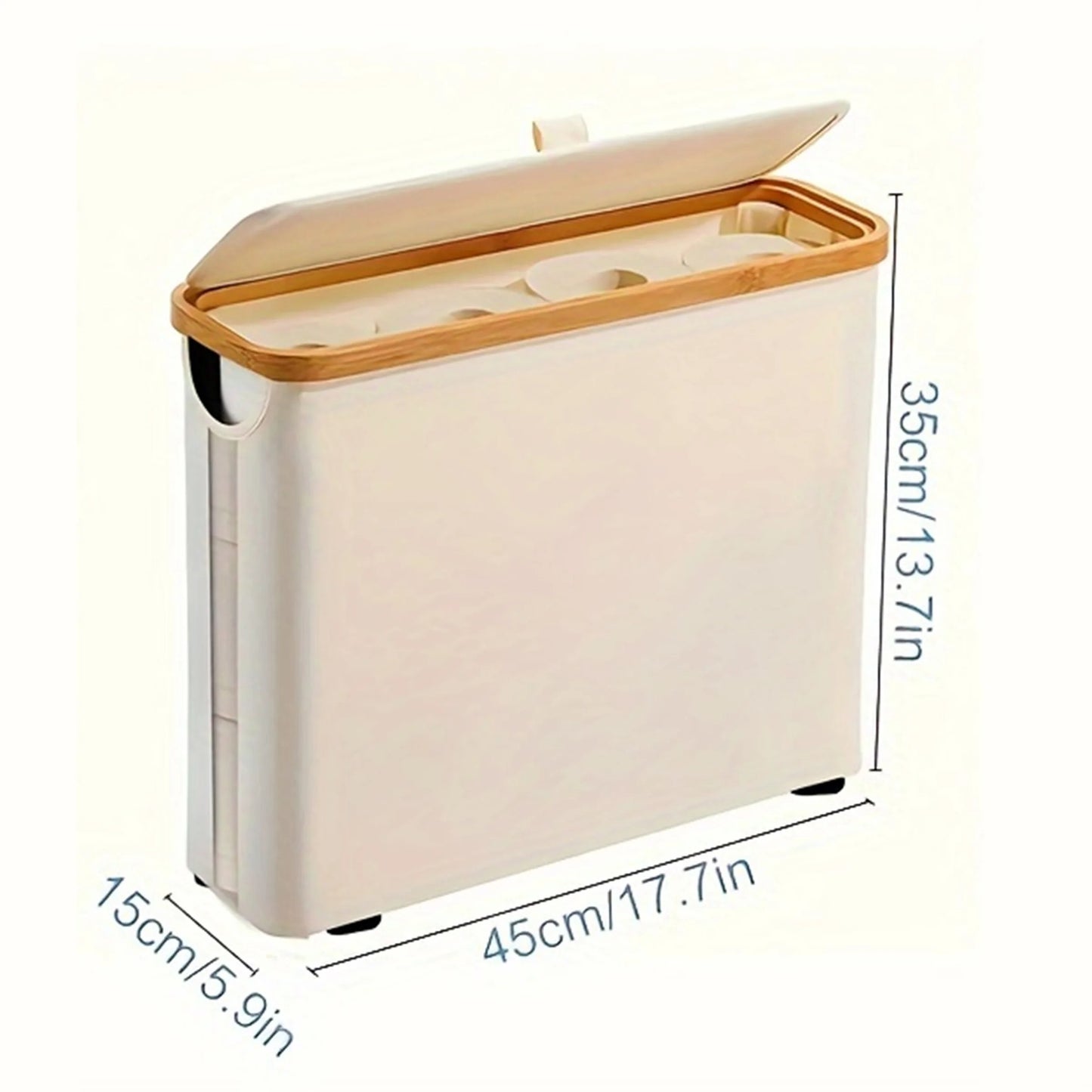 Large storage basket for toilet paper (up to 12 rolls) 