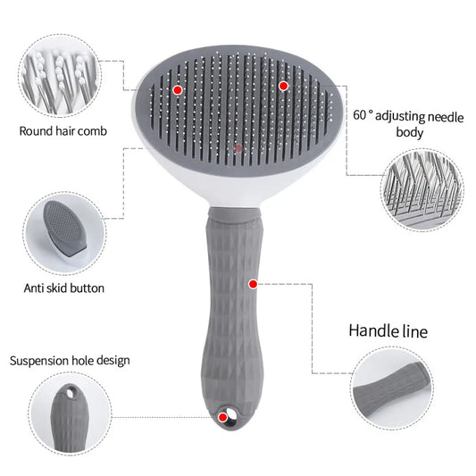Pet brush with massage function 