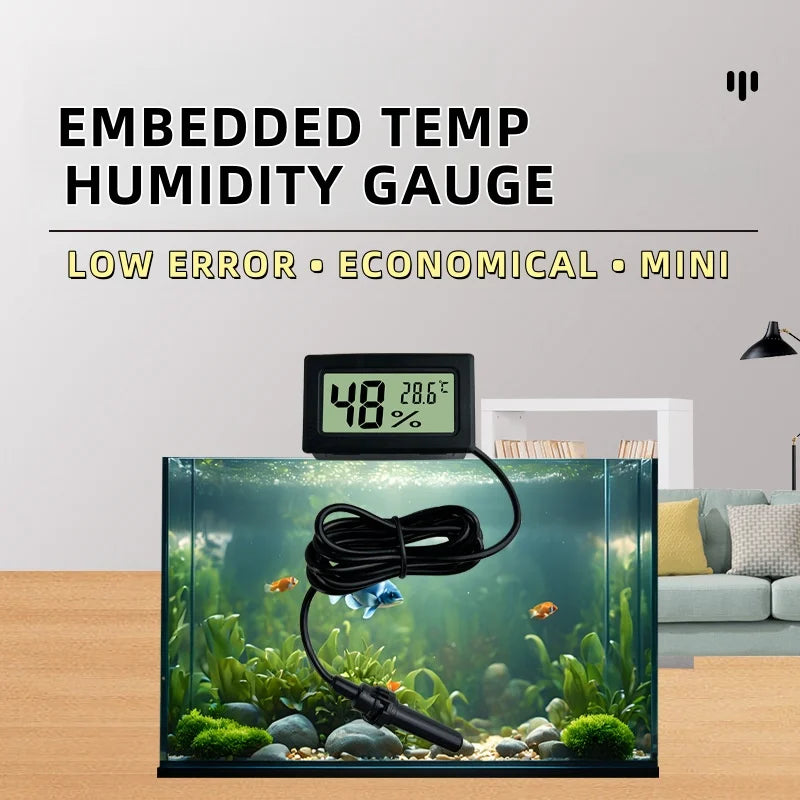 Digital thermometer hygrometer with probe 