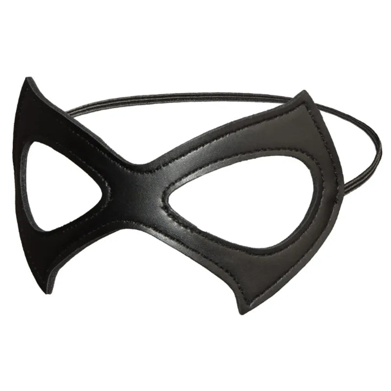 Verstellbare Katzenmaske aus Leder für Cosplay
