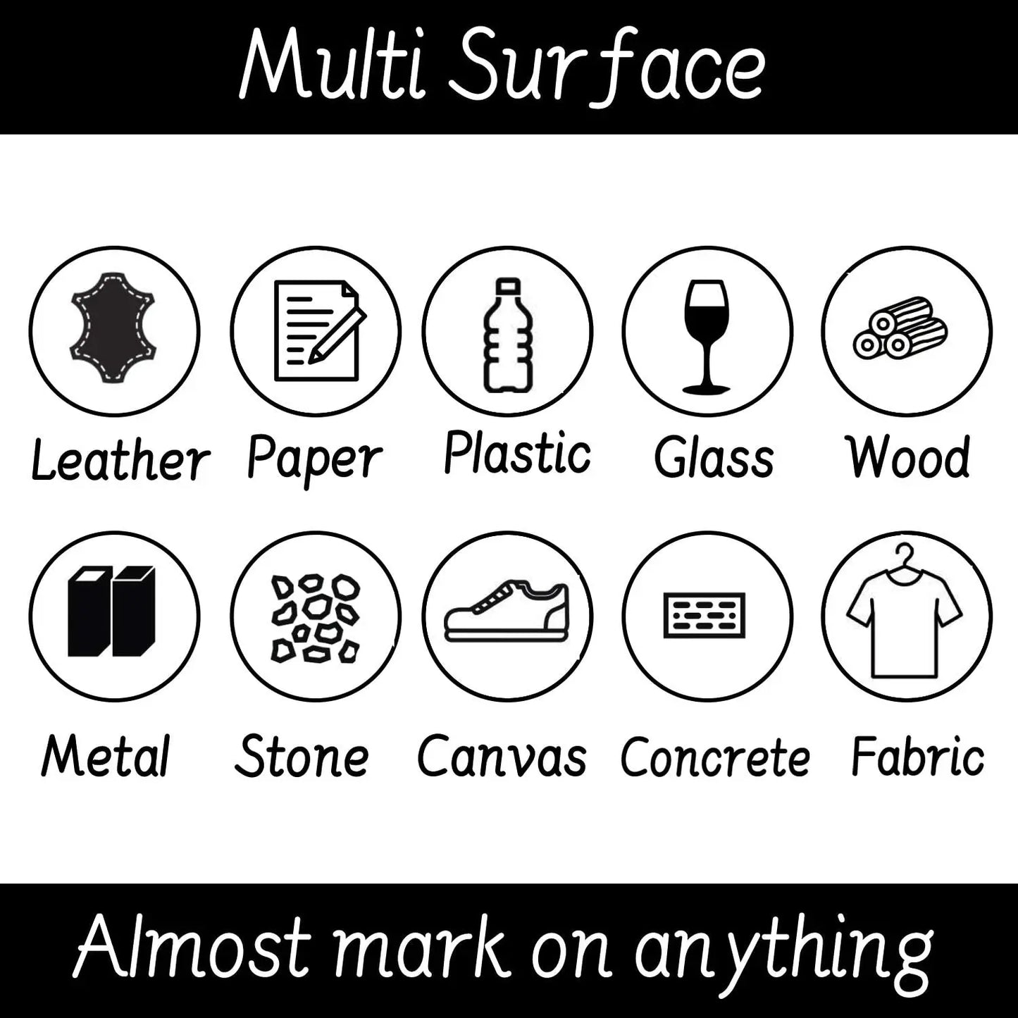 Waterproof Permanent Marker Set – 6 Pieces