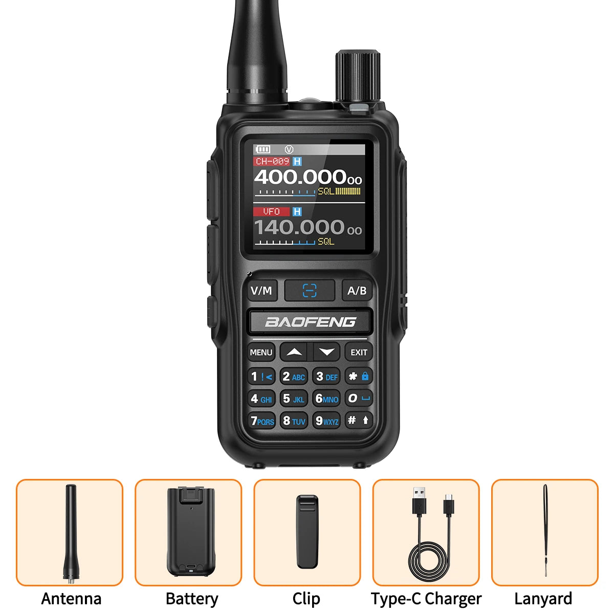 UV-5R Mini Walkie Talkie Multi Band Bluetooth Programming Wireless Copy Frequency 999CH AM FM Long Range Two Way Radio