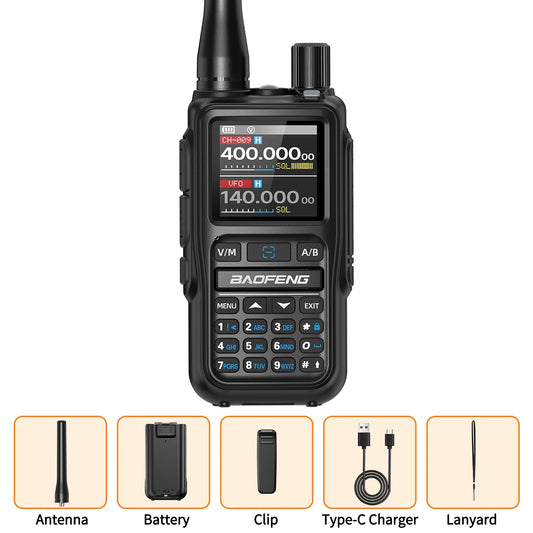 UV-5R Mini Walkie Talkie Multi Band Bluetooth Programming Wireless Copy Frequency 999CH AM FM Long Range Two Way Radio