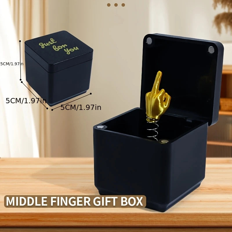 Lustiges Frank Geschenk Mittelfinger in Geschenkbox