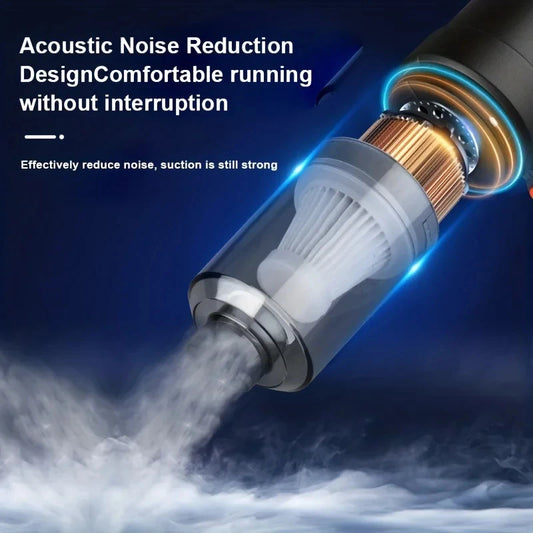 Cordless car vacuum cleaner with high-performance suction power 