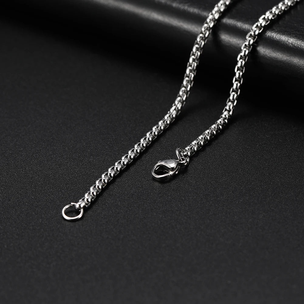 3Mm-10Mm Cuban Chain Stainless Steel Necklaces for Men Male Chains Figaro Box Chain Choker Punk Jewelry 45Cm 50Cm 60Cm