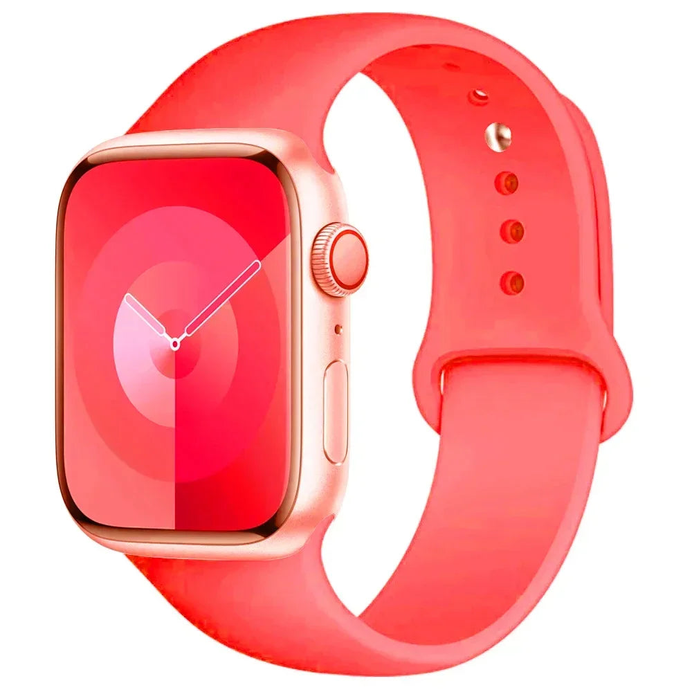 Silikon-Sportarmband Für Apple Watch Armband 49 Mm 44 Mm 45 Mm 40 Mm 41 Mm 42 Mm 38 Mm Armband Iwatch Serie 9 8 7 6 5 4 3SE Ultra 2 Correa