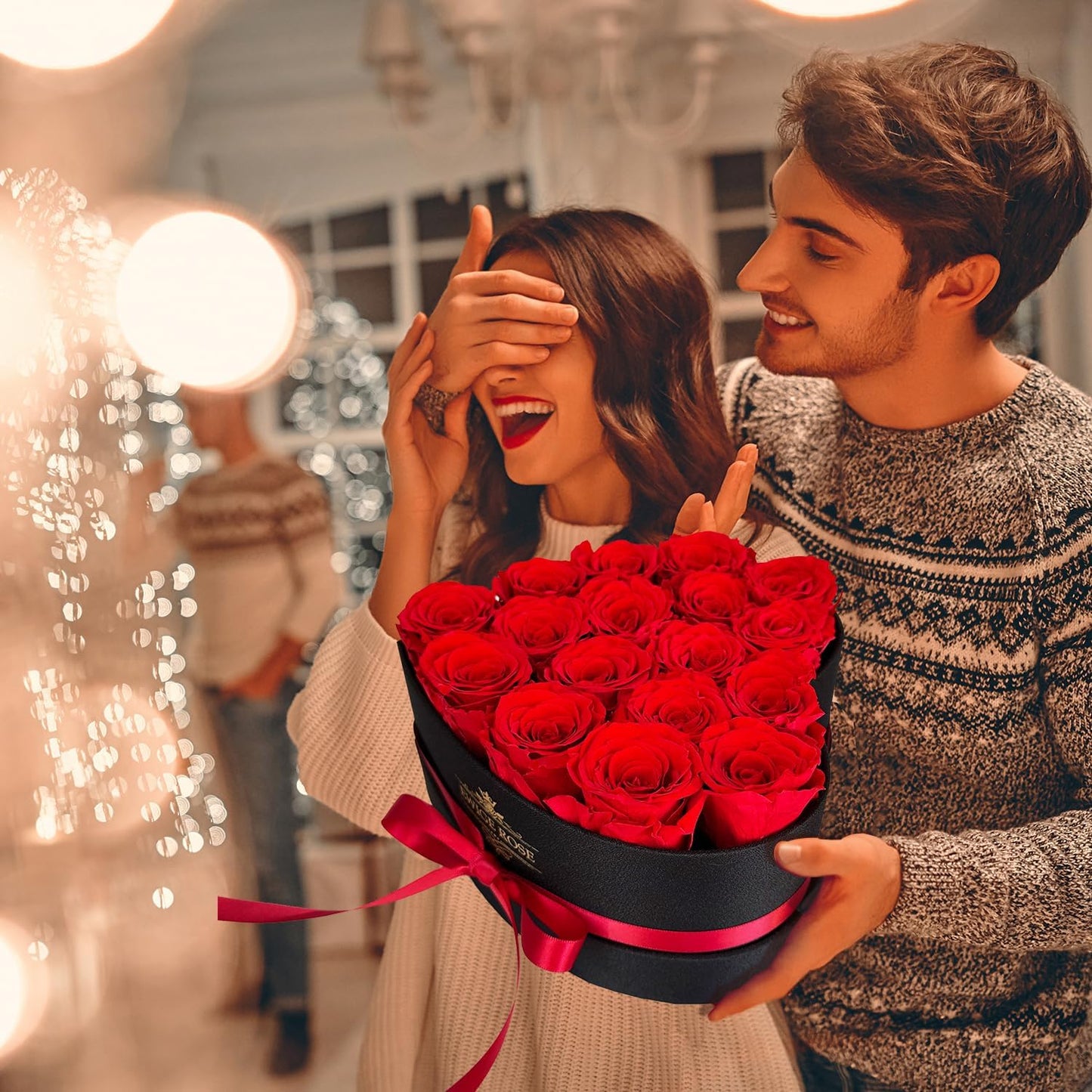 17 Infinity Rosen, Ewige Rot Rose Geschenke für Frauen, Konservierte Rose in Herzbox für Frauen Mutter zum Geburtstag Jahrestag Valentinstag Muttertag Weihnachten Hochzeitstag Rosenbox