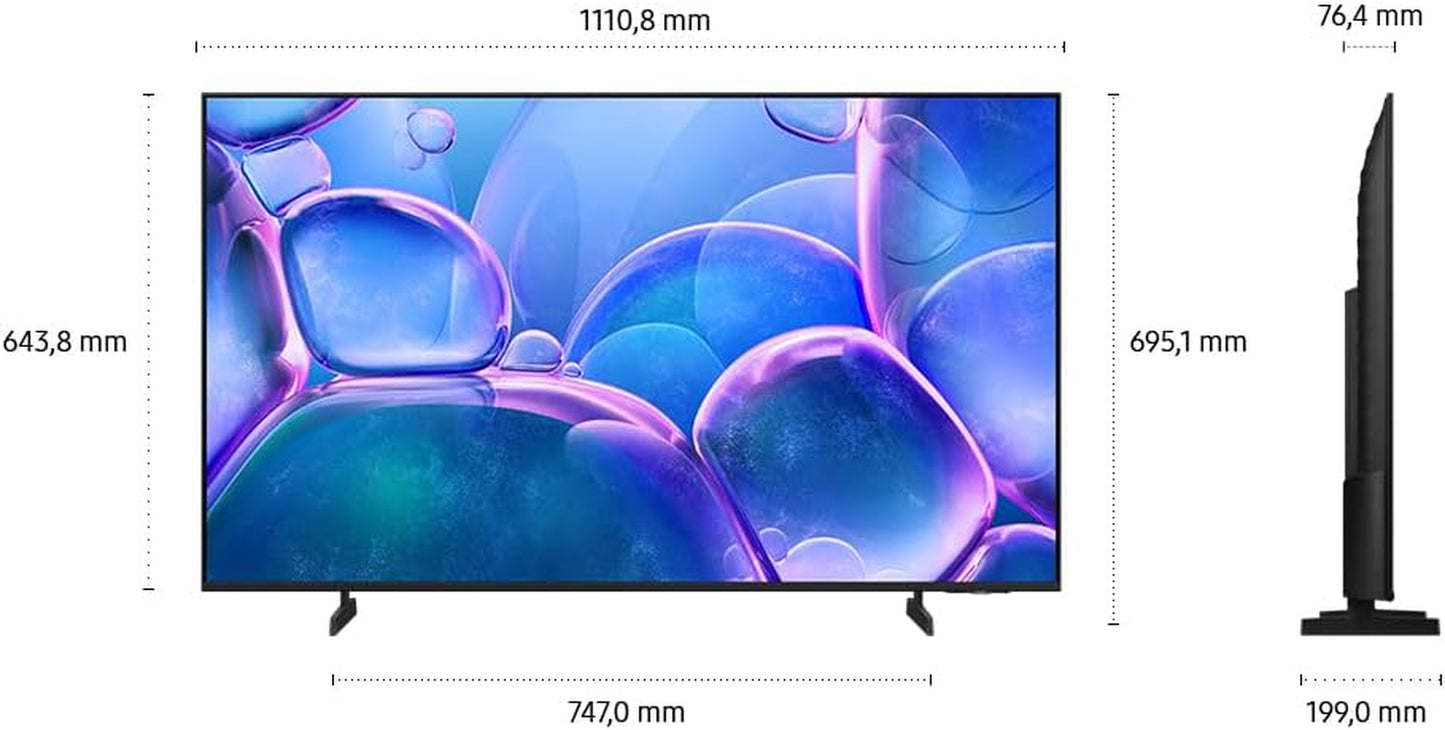 Samsung Crystal UHD 4K U7099F 50 Zoll (125 Cm) LED Fernseher, Crystal Prozessor 4K, Metalstream Design, Smartthings, Knox Security, Gaming Hub, AI Upscaling, Kostenlose Inhalte, Smart AI TV