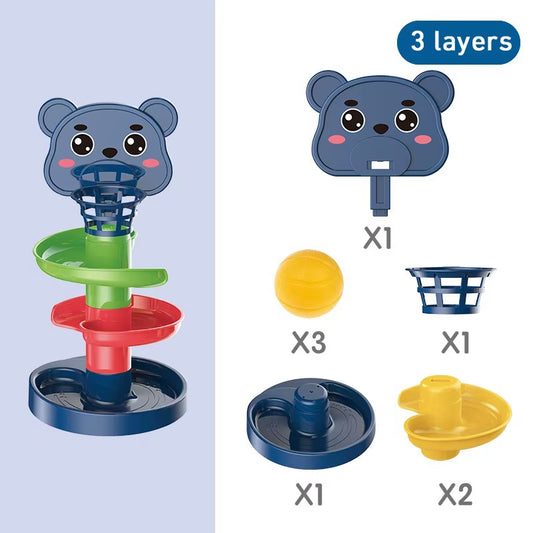 Montessori Spielzeug Baby 0 12 24 36 Monate Track Rolling Ball Push Pop Schiebe Ball Frühen Bildung Spielzeug Für Kinder Kinder Sensorischen