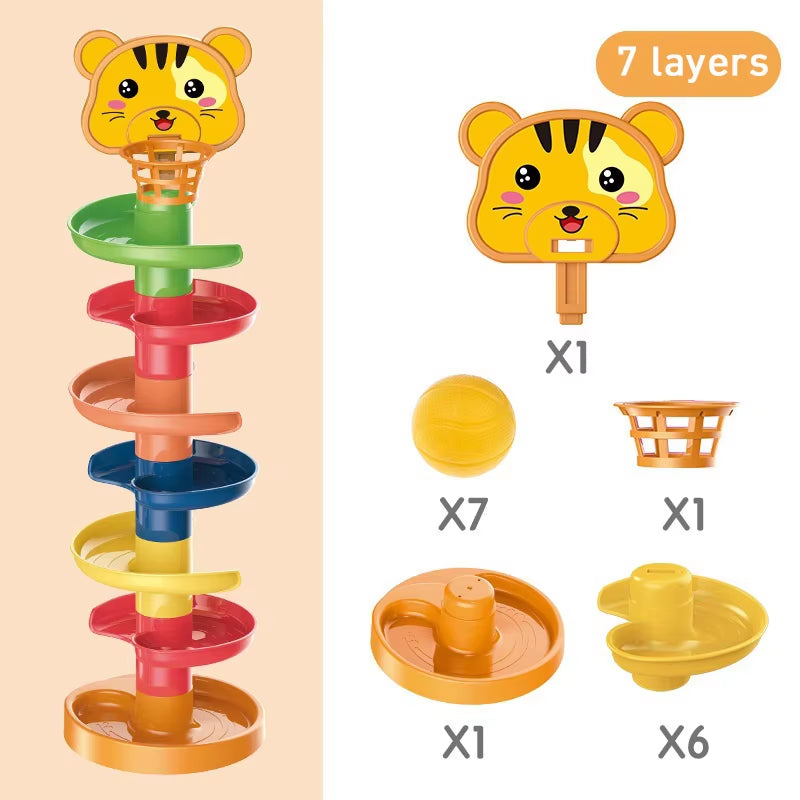 Montessori Spielzeug Baby 0 12 24 36 Monate Track Rolling Ball Push Pop Schiebe Ball Frühen Bildung Spielzeug Für Kinder Kinder Sensorischen