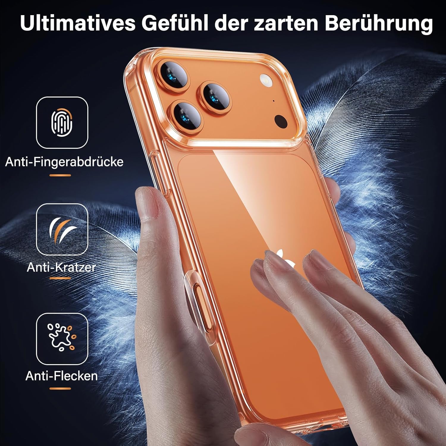 Uniqueme Für Iphone 17 Pro Hülle - Handyhülle Für Iphone 17 Pro Case, Rundumschutz Hülle Set Schutzhülle Cover, 1 Handyhülle & 2 Schutzfolie - Transparent