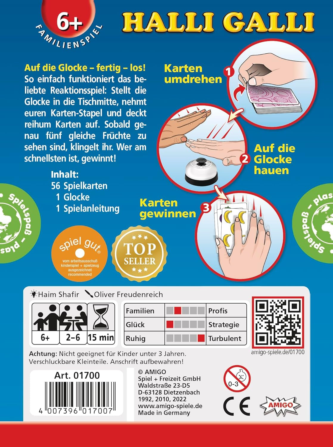 Spiel + Freizeit 1700 Halli Galli. Auf Die Glocke Fertiglos