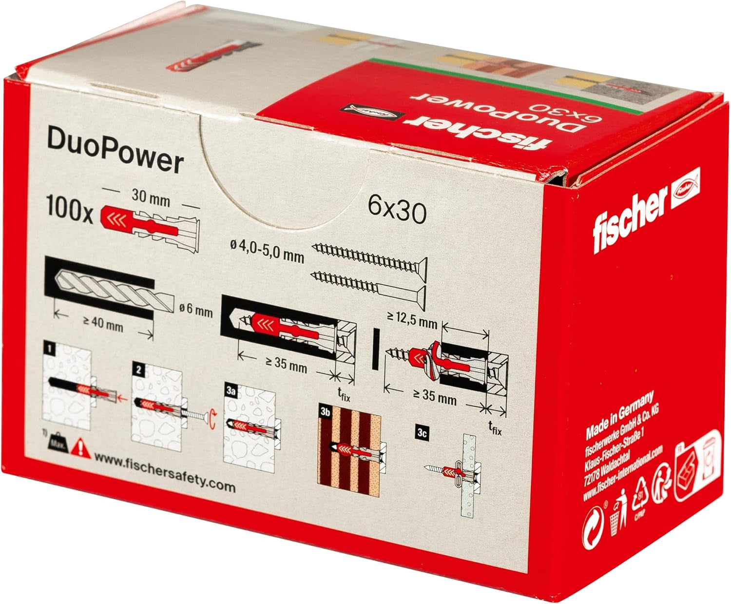 Fischer Duopower 6 X 30, Universaldübel