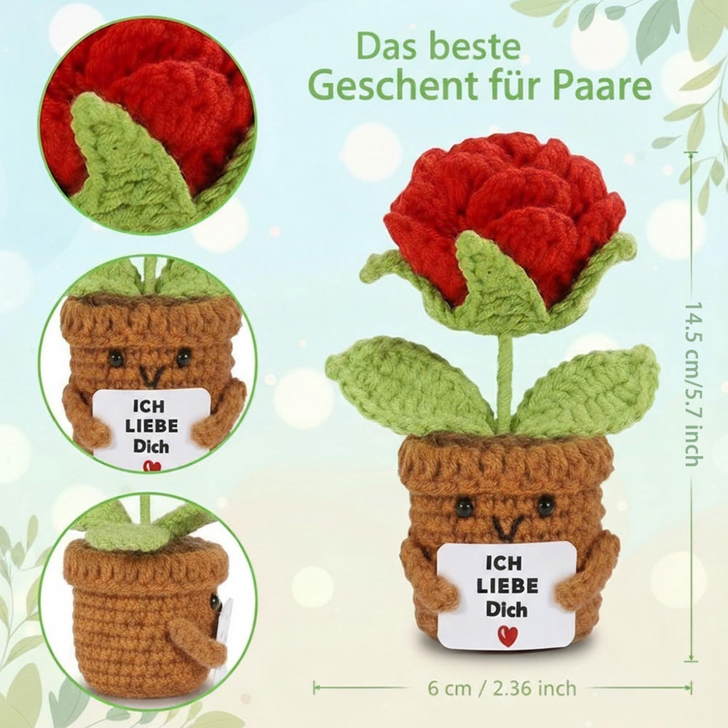 Ich Liebe Dich Geschenke für Frauen Männer, Handgefertigte Rosen Heimat Dekoration, Partner Geschenke, Hochzeitstag, Jahrestag Geschenk für Sie Ihn, Liebes Geschenk für Ihn Sie