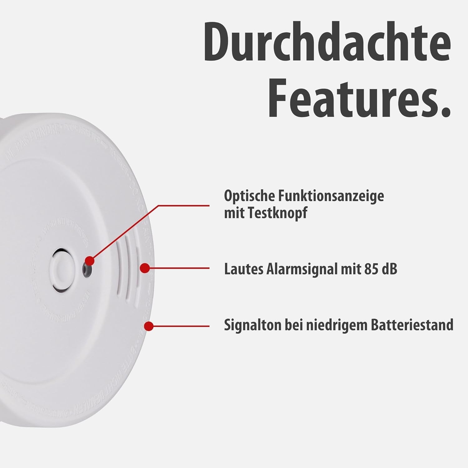 Brennenstuhl Rauchmelder RM C 9010 Mit Austauschbarer Batterie Weiß