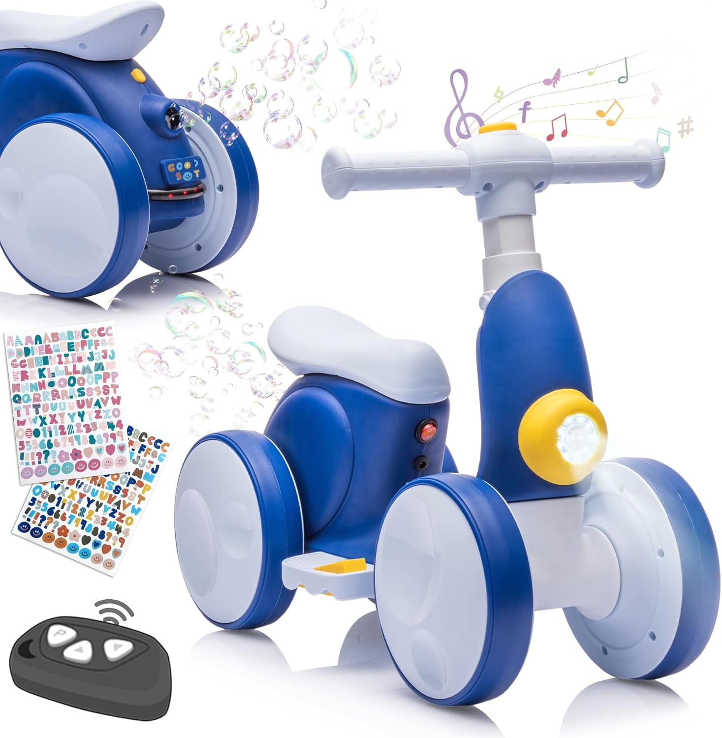 Laufrad Elektrisch 6V Ab 1-4 Jahre Mit Seifenblasenmaschine Für Jungen Mädchen