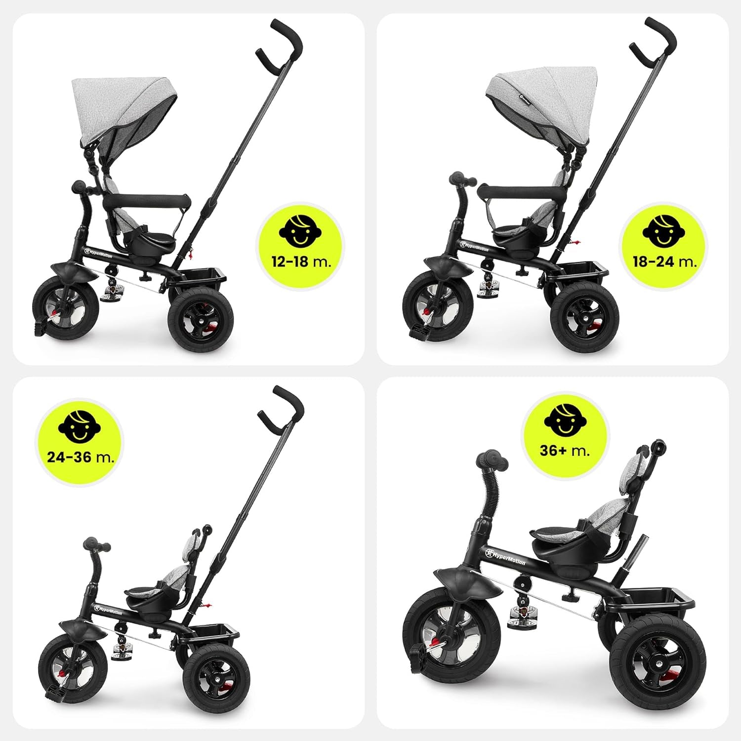 Hypermotion Dreirad Ab 1 Jahr Mit Schubstange