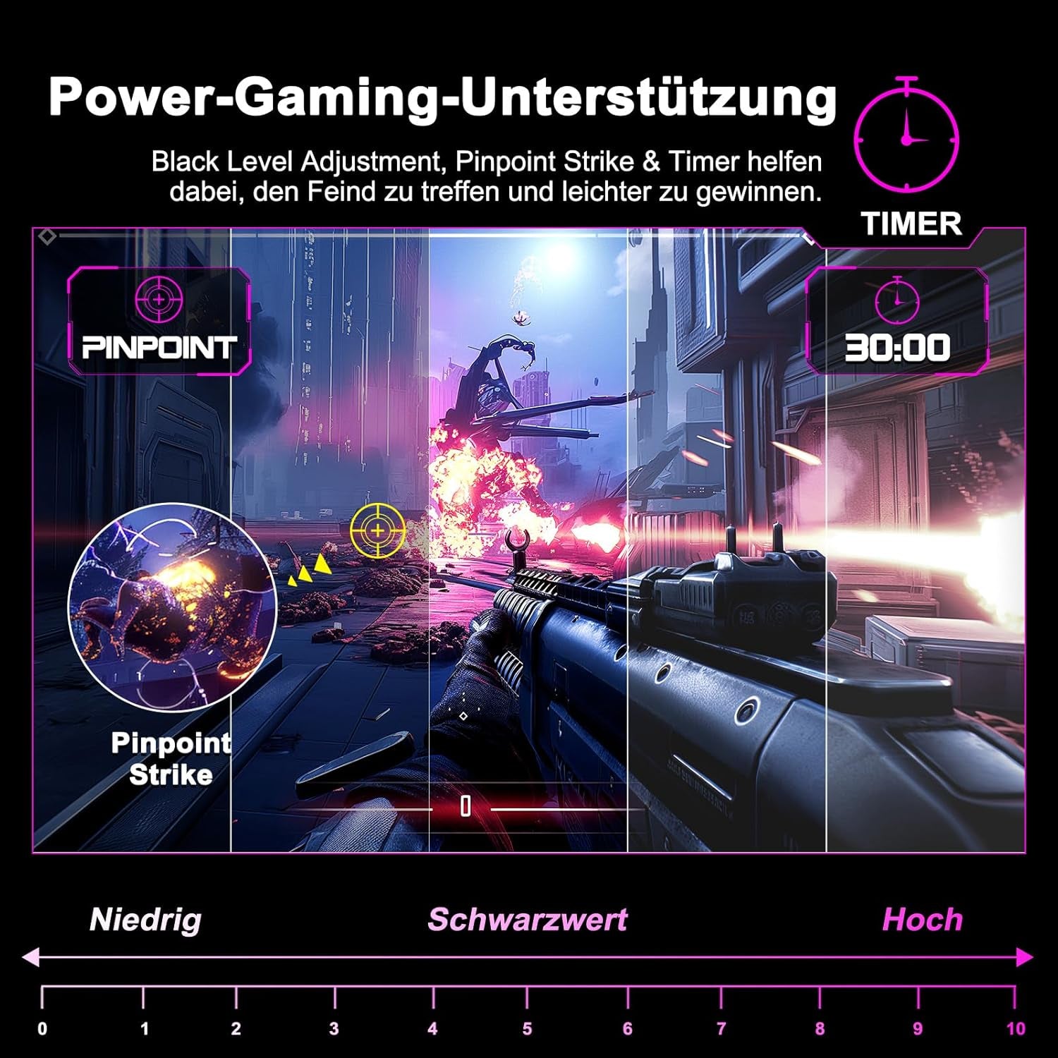 Minifire 24 Zoll Curved Gaming Monitor 180Hz, 1Ms, FHD PC Bildschirm 1500R, Mit Lautsprechern, Freesync, HDR, 130% Srgb, Rahmenlos, HDMI1.4/DP1.2 Ports -Schwarz (MFG24C1 Mit Hdmi-Kabel)