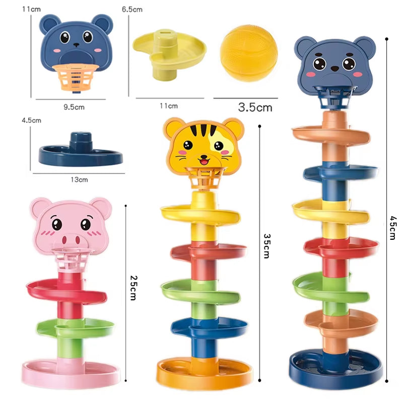 Montessori Spielzeug Baby 0 12 24 36 Monate Track Rolling Ball Push Pop Schiebe Ball Frühen Bildung Spielzeug Für Kinder Kinder Sensorischen