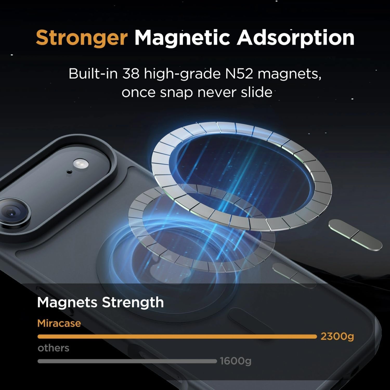 Miracase Für Iphone Air Hülle Für Magsafe[Mit Panzerglas] [TOP Militärschutz & Magnetkraft] Stoßfest Kratzfest Mit Samtiger Haptik Dünn Handyhülle Für Iphone 17 Air Hülle 6,5", Matt-Schwarz