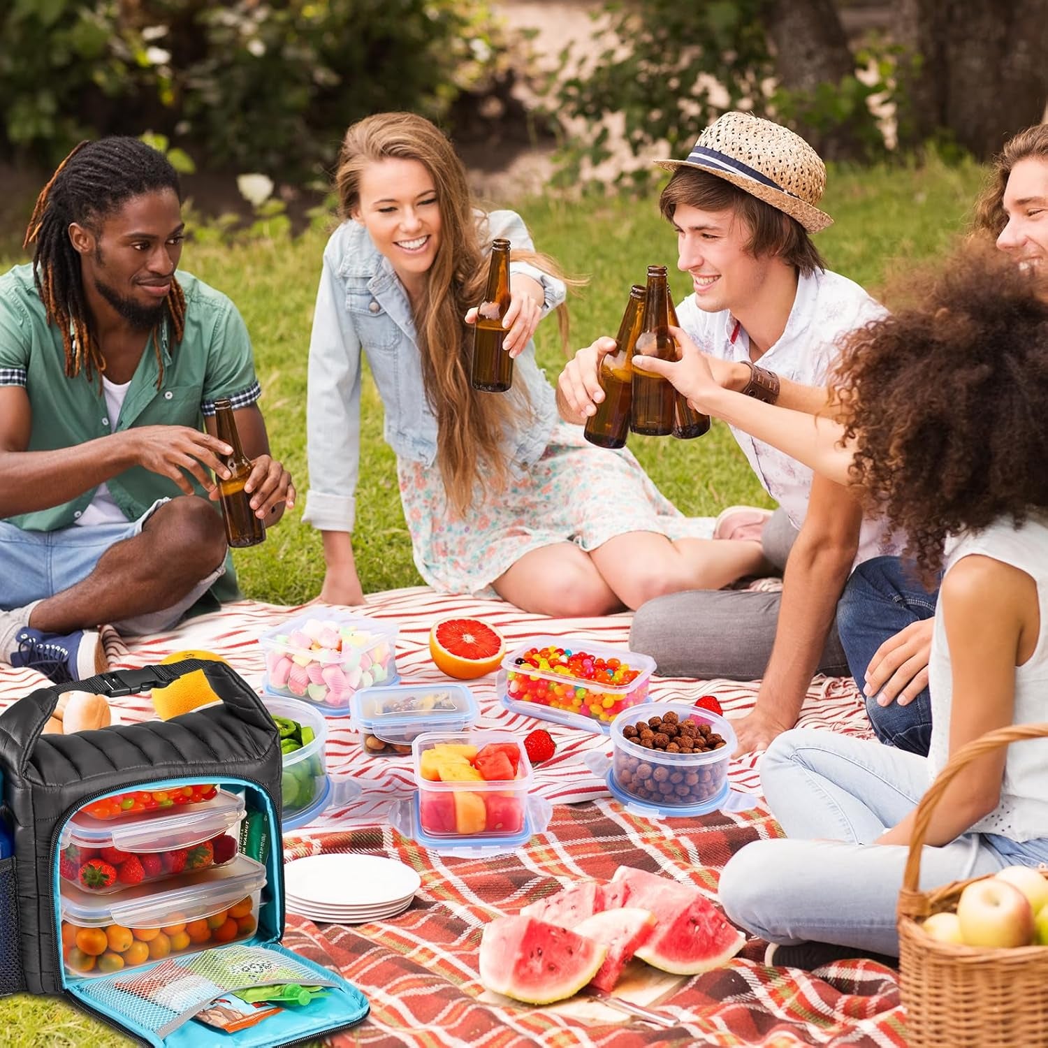 YASHE Frischhaltedosen Mit Deckel 16Pcs (8 Behälter, 8 Deckel)
