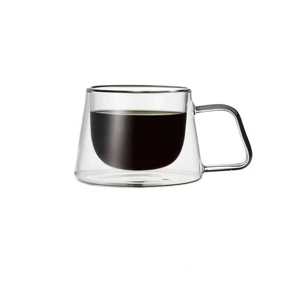 Transparentes hitzebeständiges Kaffeeglas aus Borosilikatglas – 200 ml