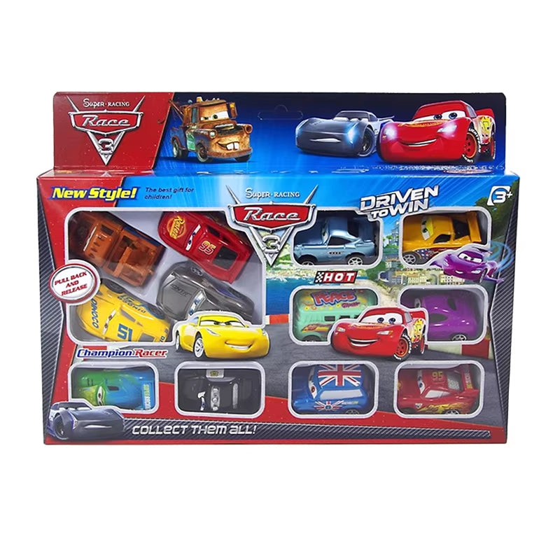 12-Teiliges Set Disney Pixar Cars 2 Spielzeug Kind Lightning Mcqueen Fillmore Sheriff Jackson Storm Ramirez Mini Pull Back Car 3 Kindergeschenk