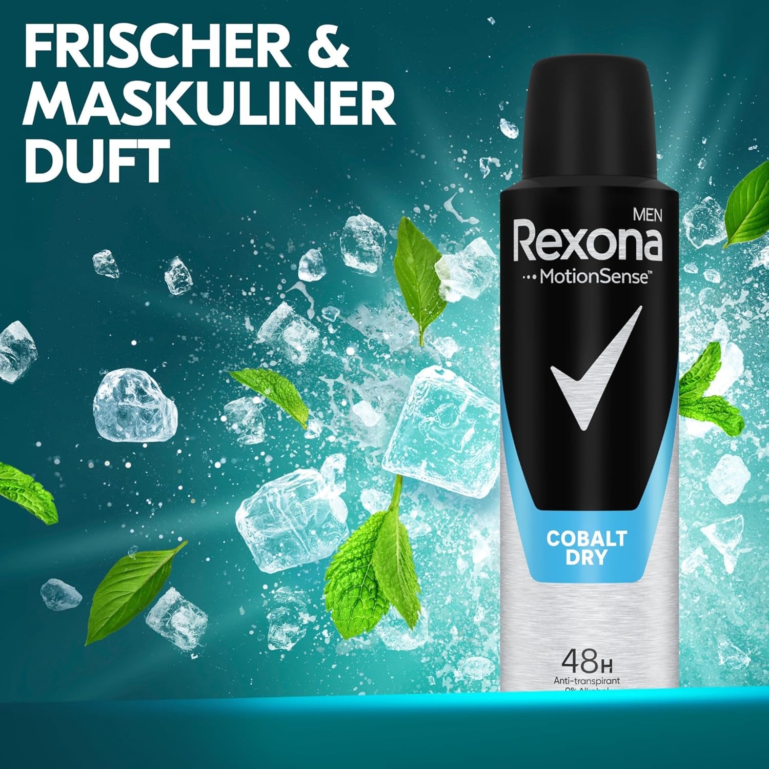 Rexona Men Motionsense Deo Spray Cobalt Dry Anti-Transpirant Mit 48 Stunden Schutz Gegen Körpergeruch Und Achselnässe 6X 150 Ml