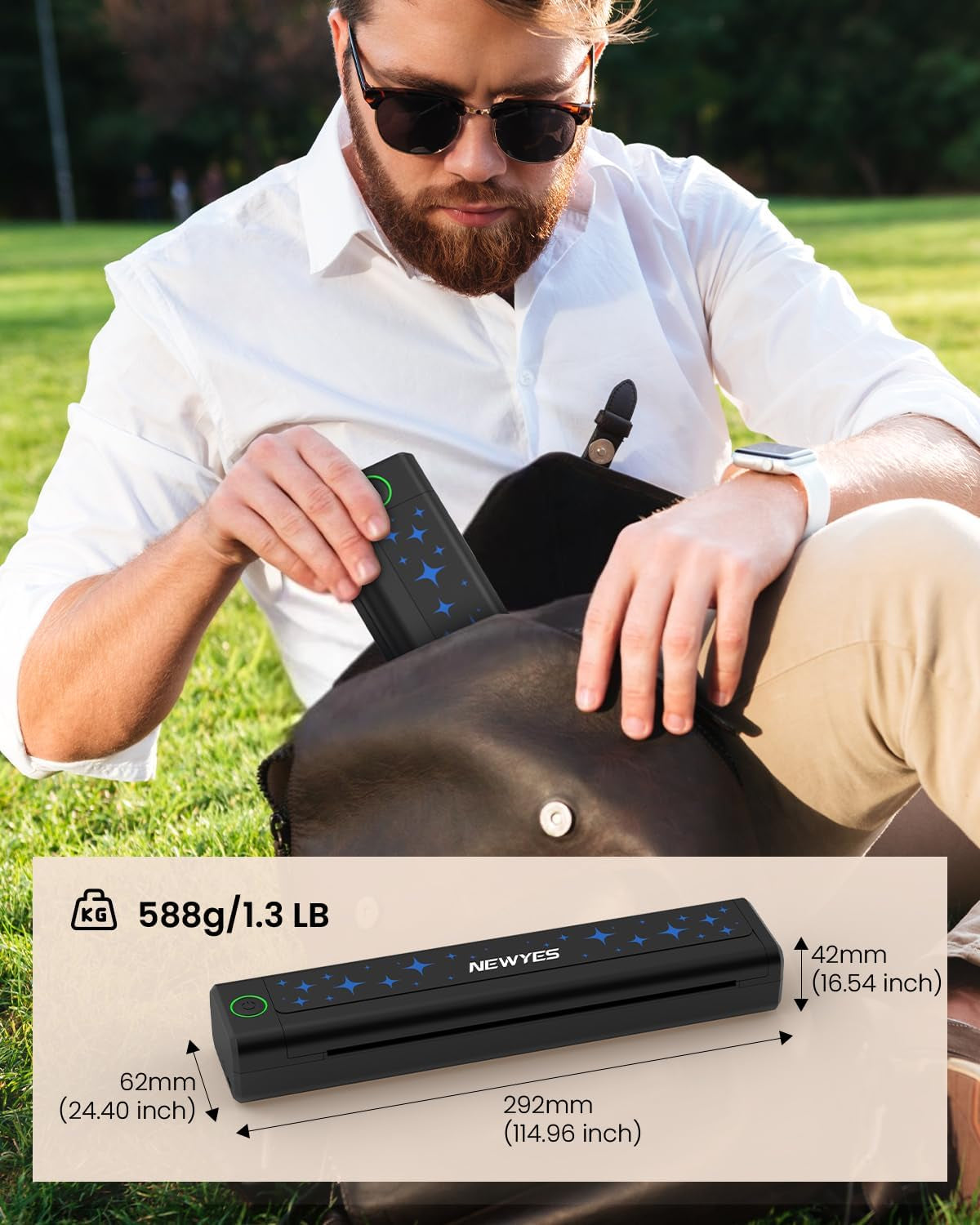 NEWYES Drucker, Tragbarer Thermodrucker Für Geschäftsreisende Und Studenten