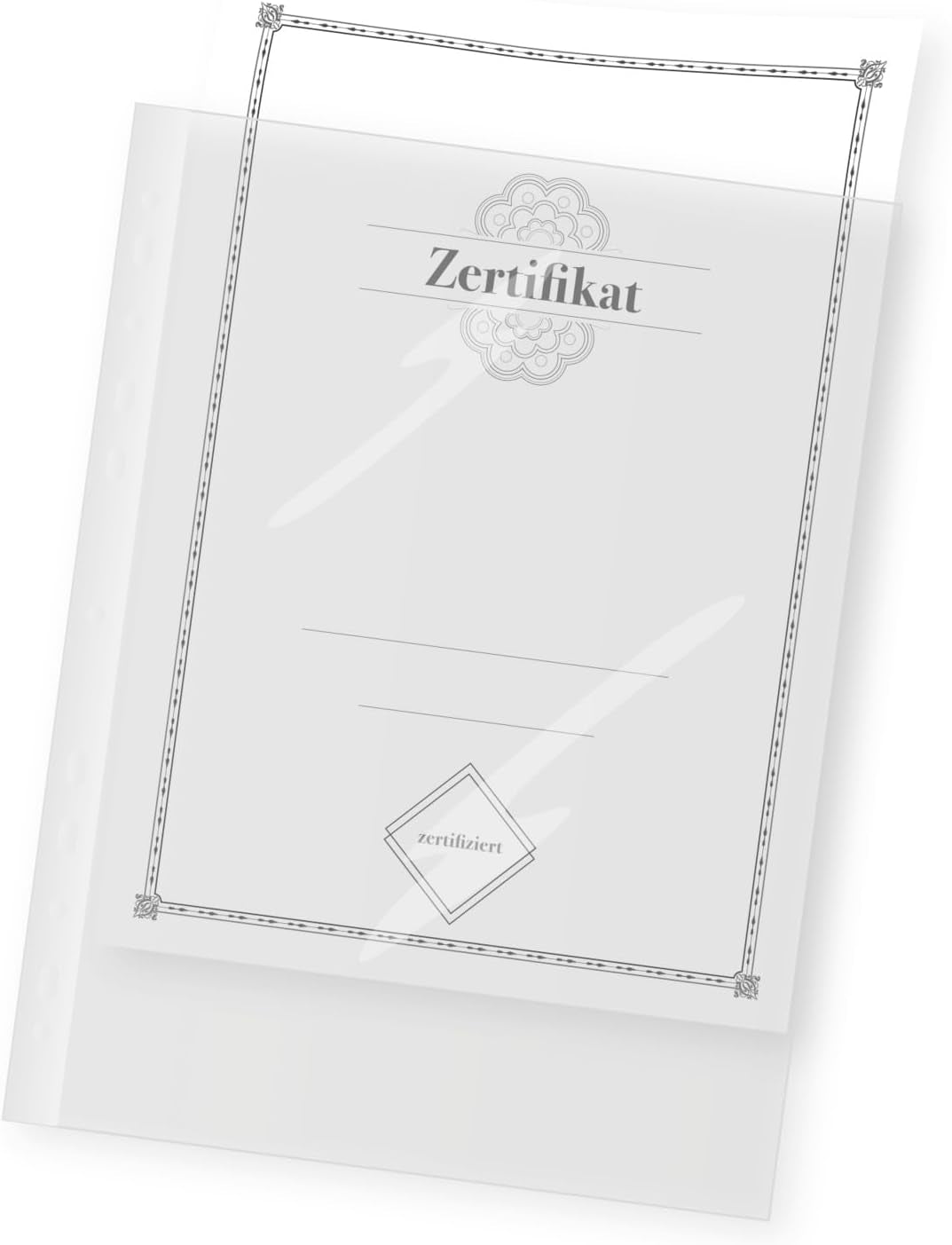 Idena 376002 - 100 Stück Klarsichthüllen A4 Genarbt