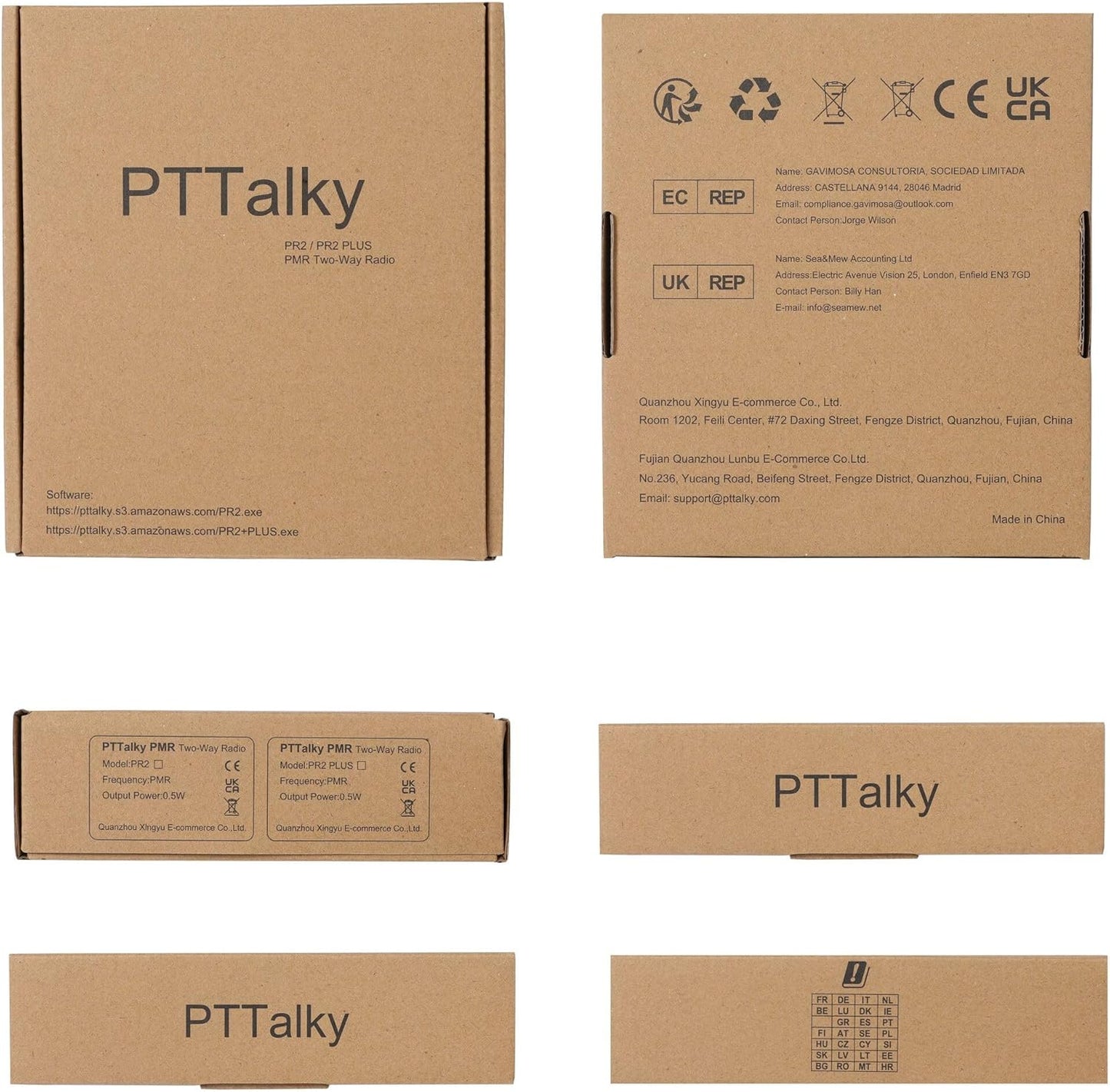 Walkie Talkie Für Erwachsene PMR Funkgeräte 16 Kanäle VOX CTCSS/DCS Wiederaufladbares Walki Talki Erwachsene (2 Stück, Schwarz)